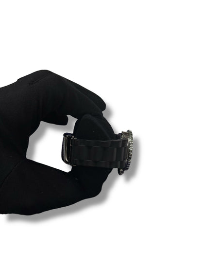 Chaumet - montre class one bracelet caoutchouc et acier, lunette diamants