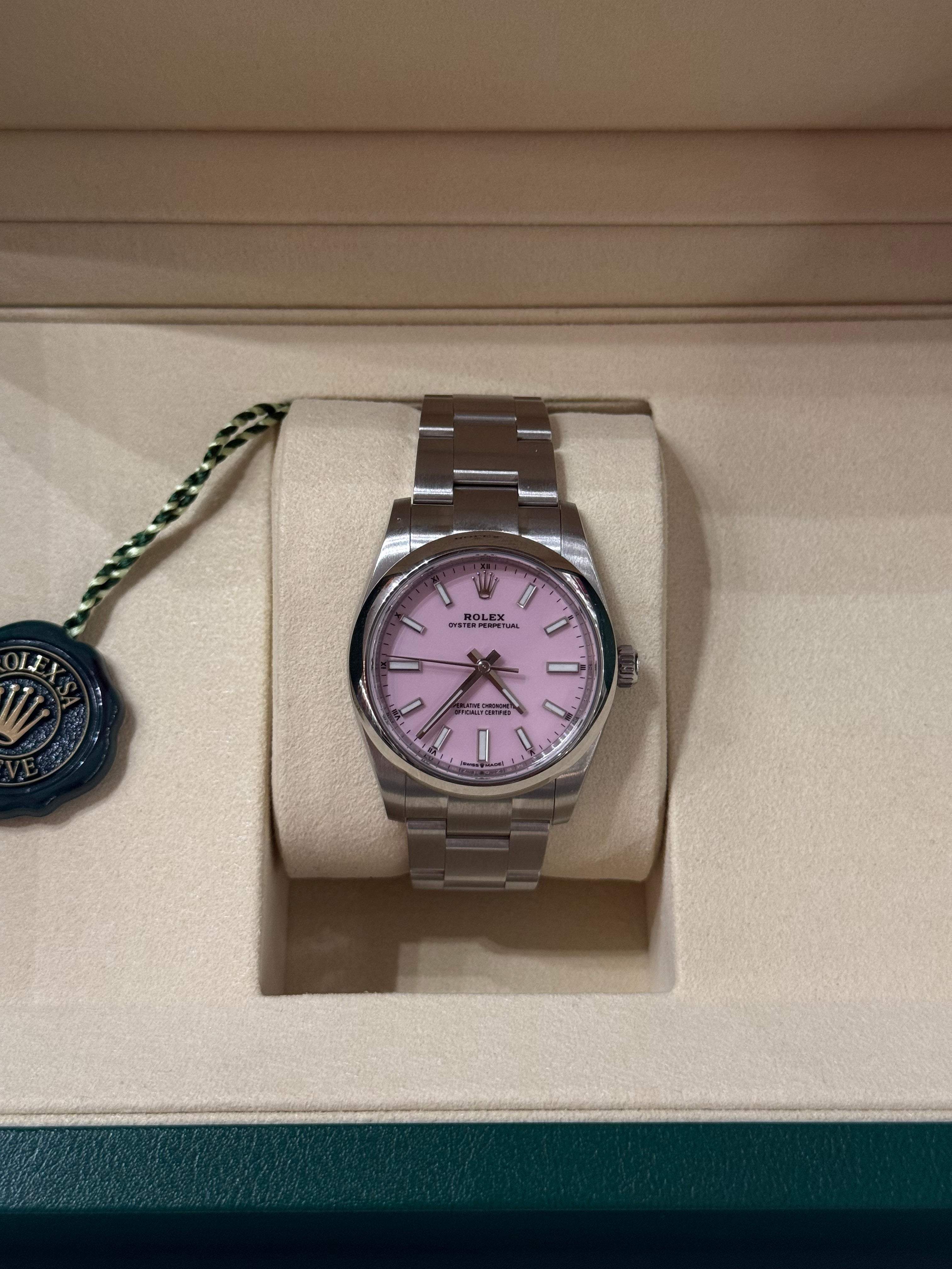 Rolex - Montre Oyster 34 mm Candy rose 2025