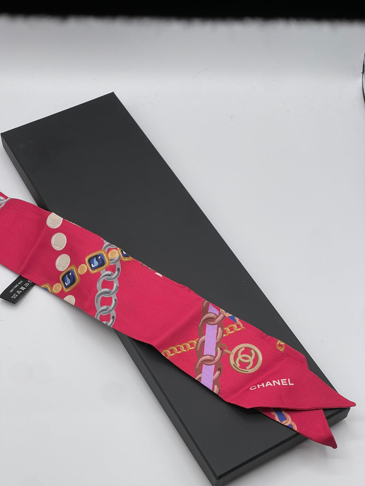 Chanel - Twilly CC rosa fucsia