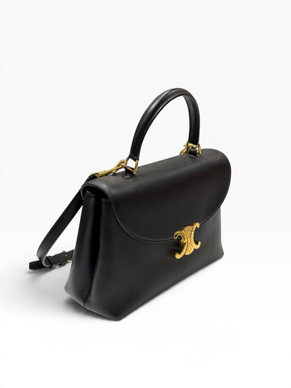 Céline / sac nano triomphe cuir noir