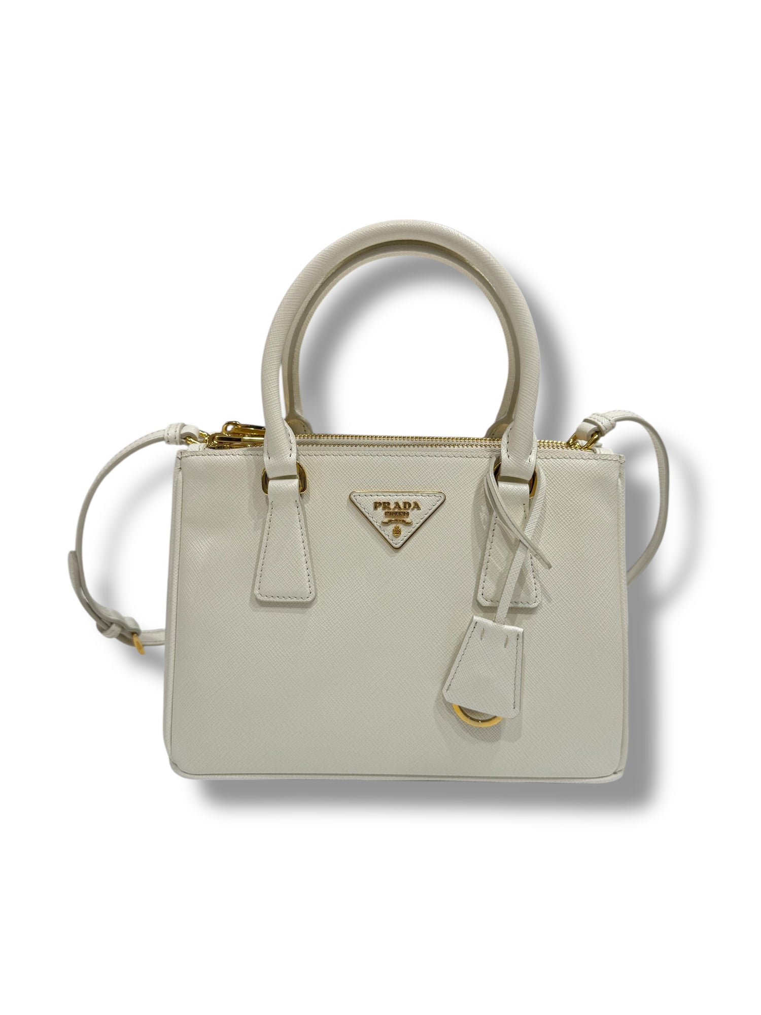 Prada - Sac Galleria small blanc