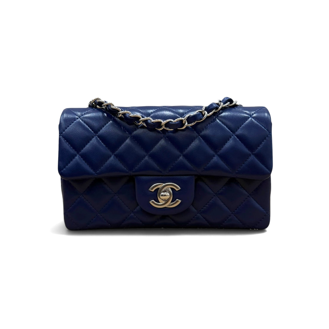 Chanel - Sac mini rectangulaire 20cm bleu