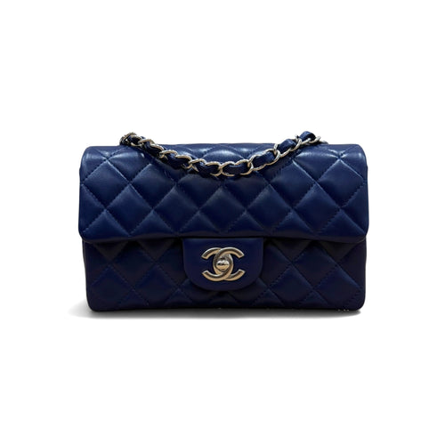 Chanel - Sac mini rectangulaire 20cm bleu