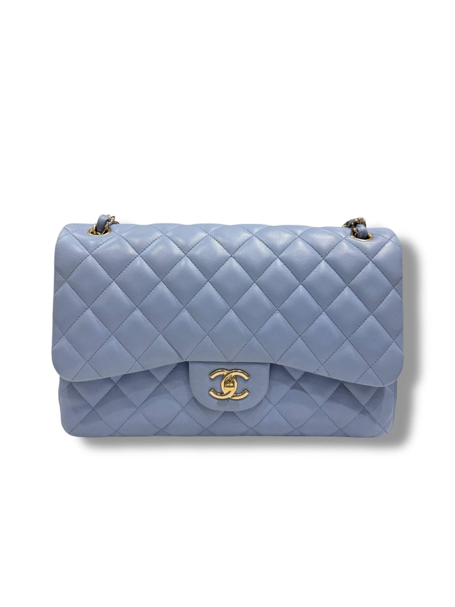 Chanel Sac Classique Jumbo Bleu nuage – Les Folies d'Eugenie