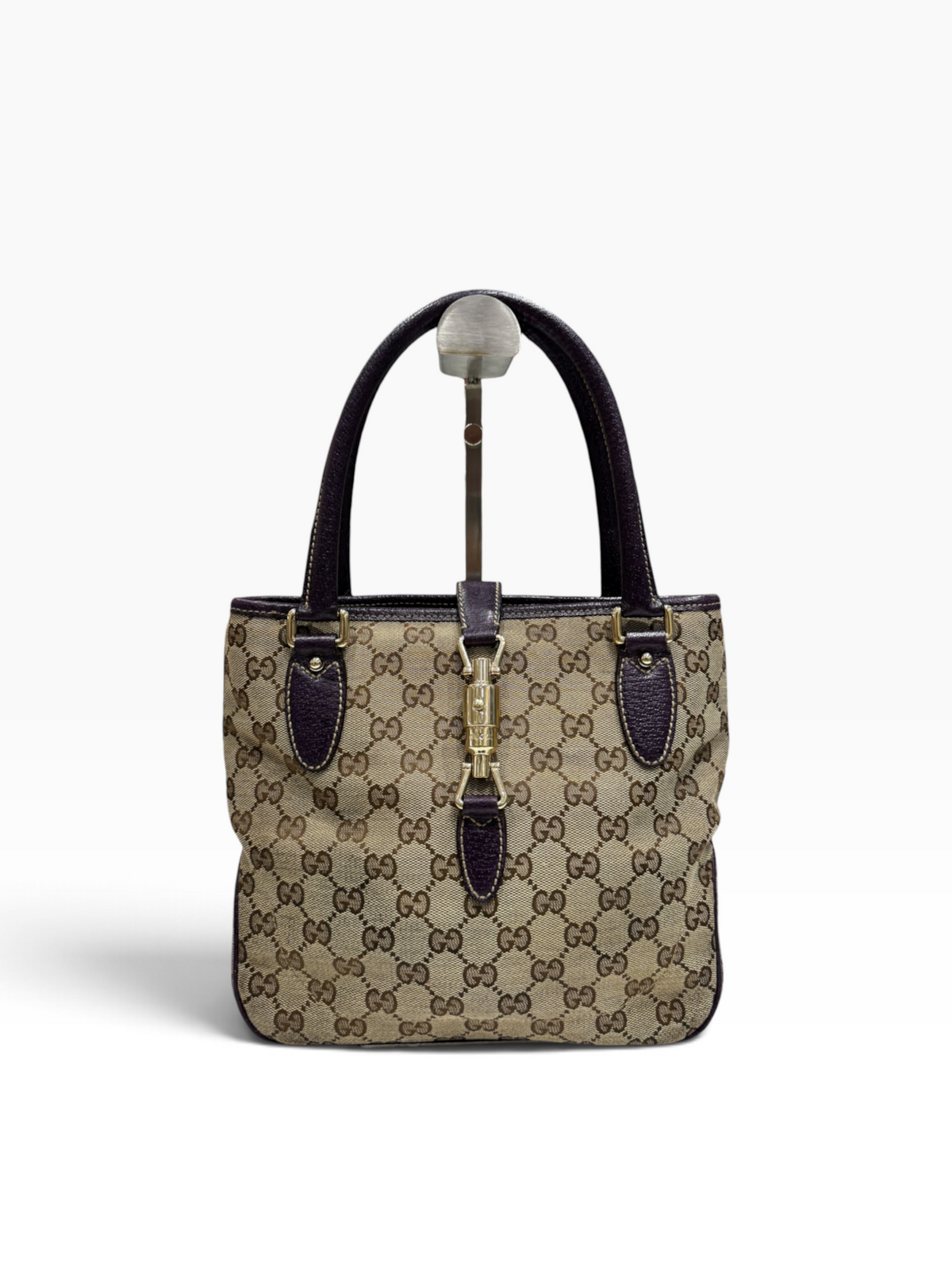 Gucci - Sac Hobo Jackie Piston Lock en toile GG