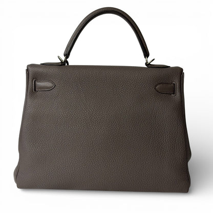 Hermès - Sac Kelly 32 Gris Étain