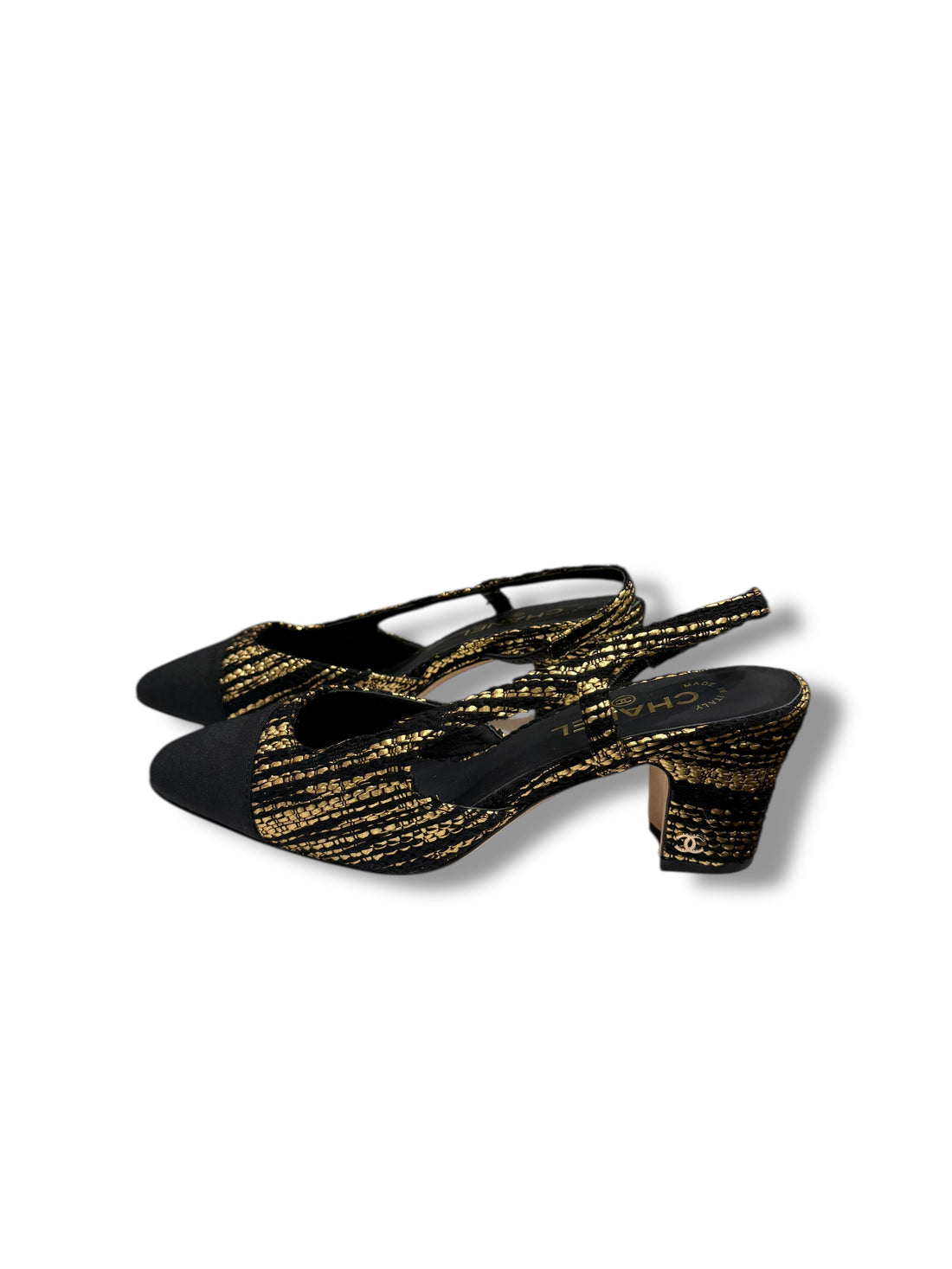 Chanel - Slingback rose nude T40C édition limitée