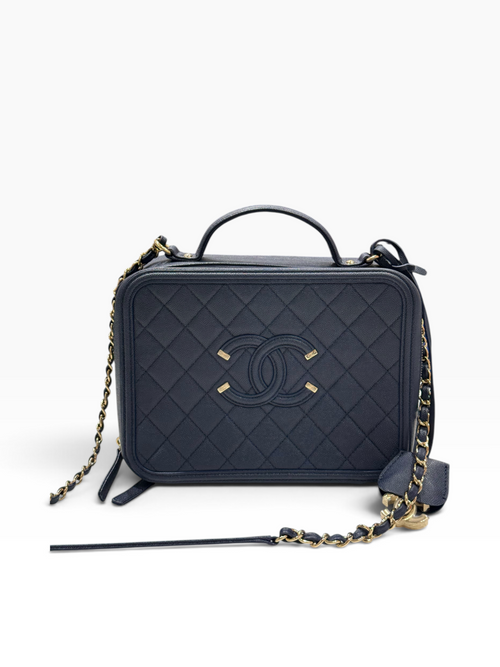 Chanel - Sac camera vanity bleu navy