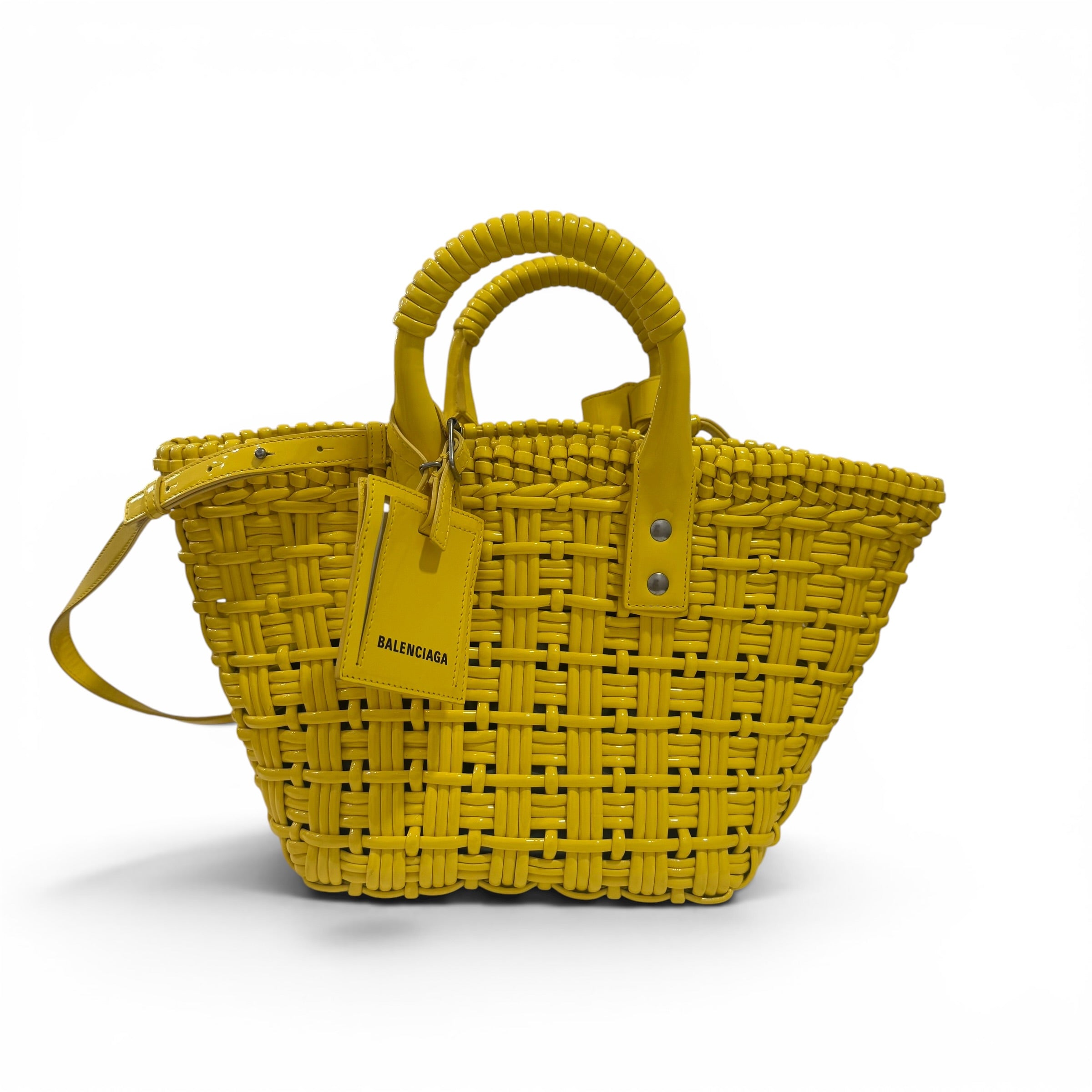 Balenciaga - Panier jaune en caoutchouc
