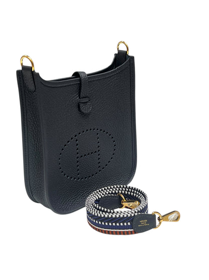 Hermès - sac Evelyne 16 clemence bleu encre