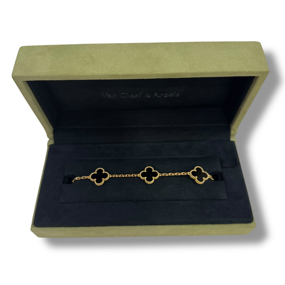 Van Cleef - Bracelet Vintage Alhambra 5 motifs onyx