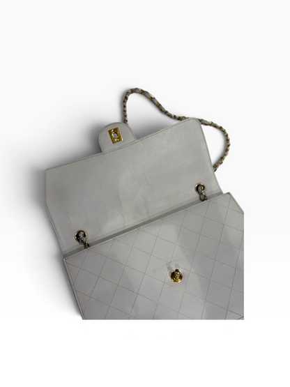 Chanel - Sac Timeless square blanc