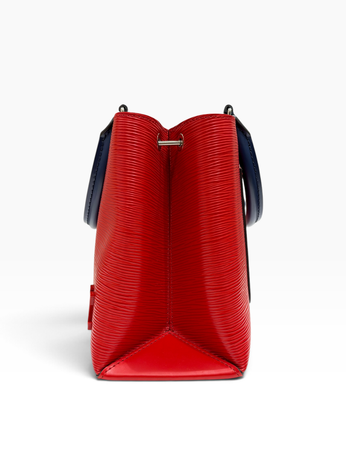 Louis Vuitton - Sac Kleber cuir épi rouge et bleu