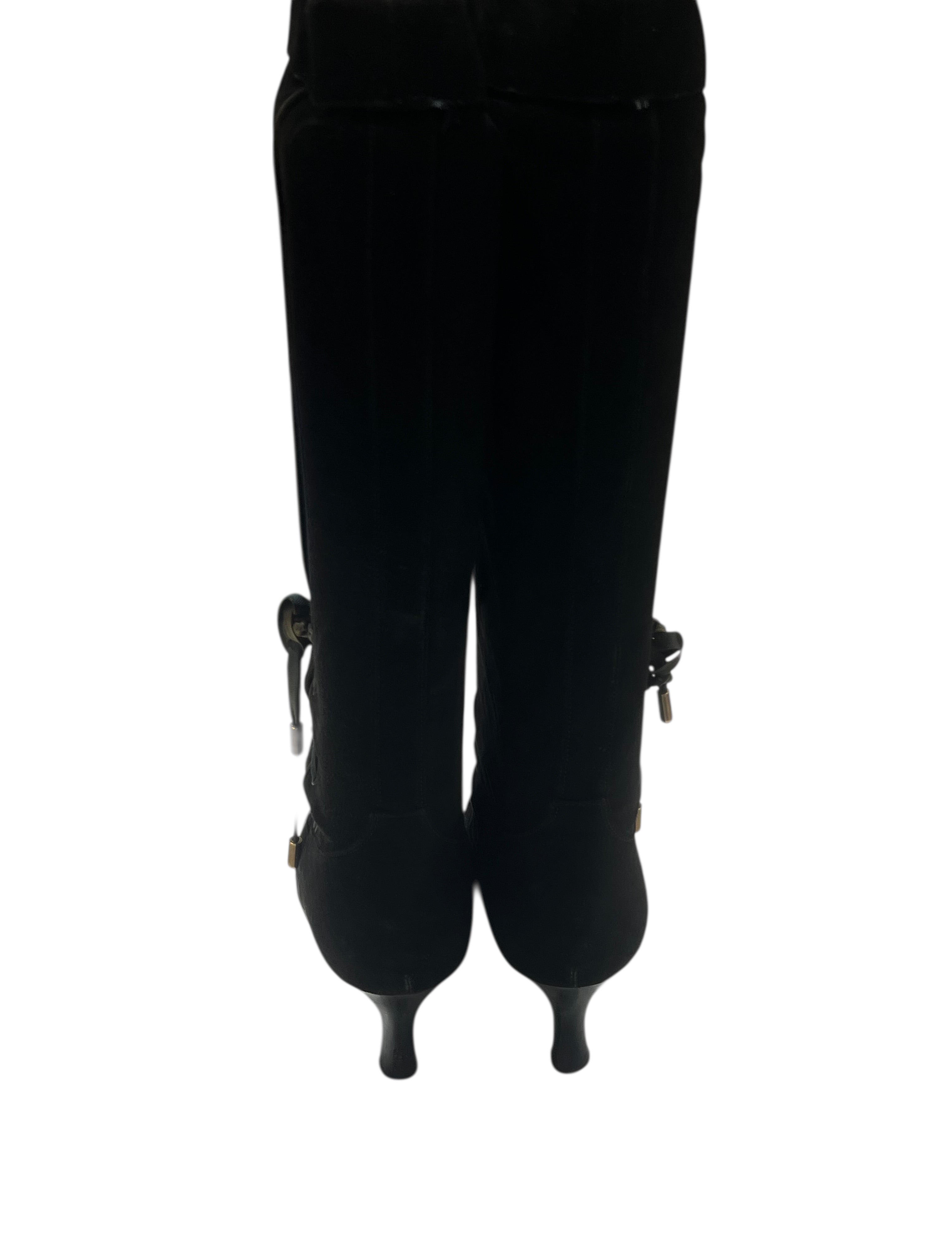 Hermès - bottes daim T 37,5