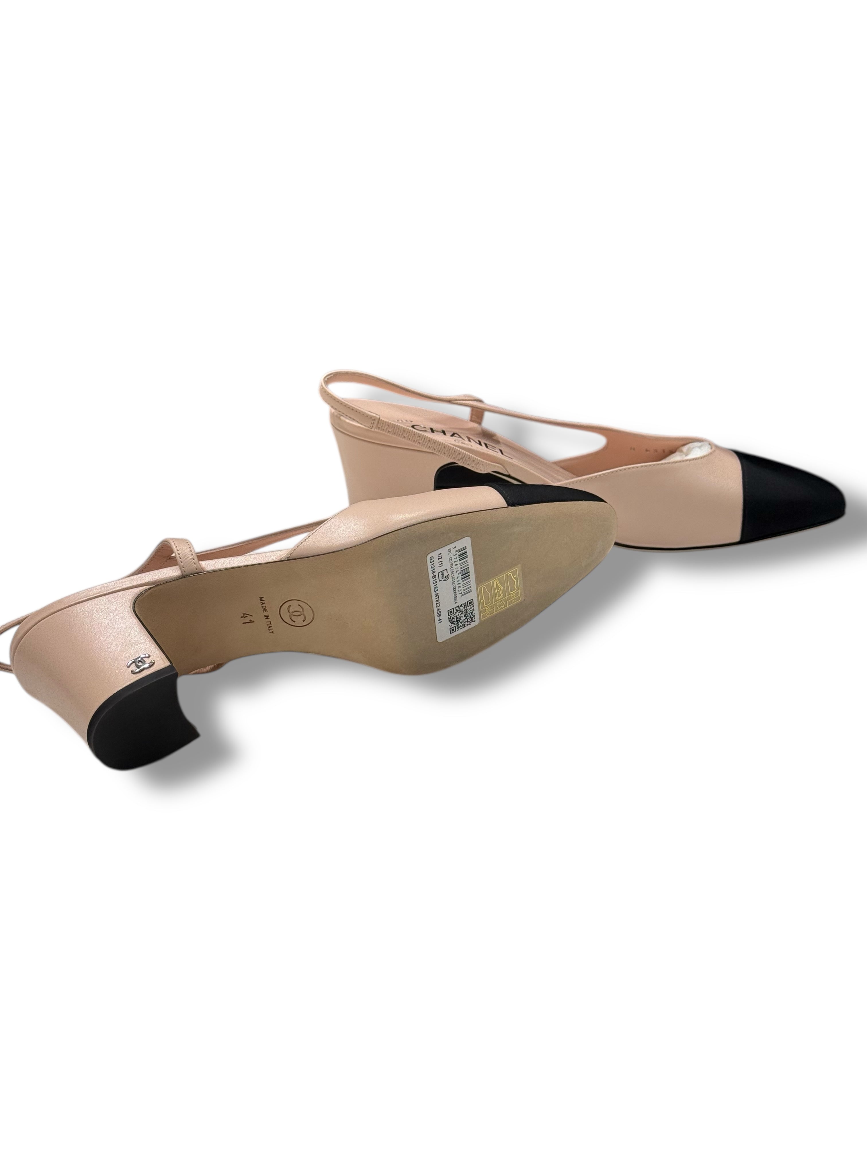 Chanel - Slingback rose nude T41