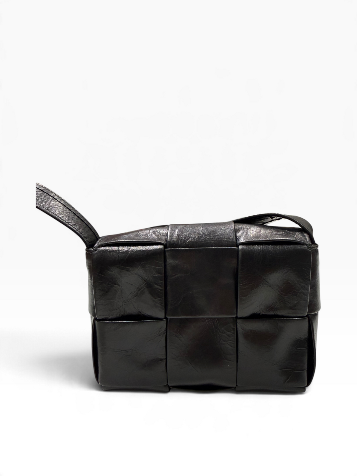 Bottega Veneta - Sac cassette mini cuir noir