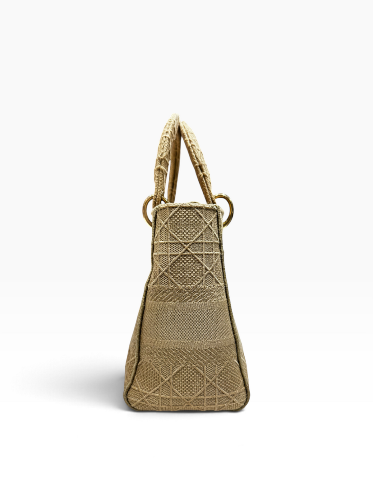 Christian Dior - Sac D-Lite MM toile cannage beige