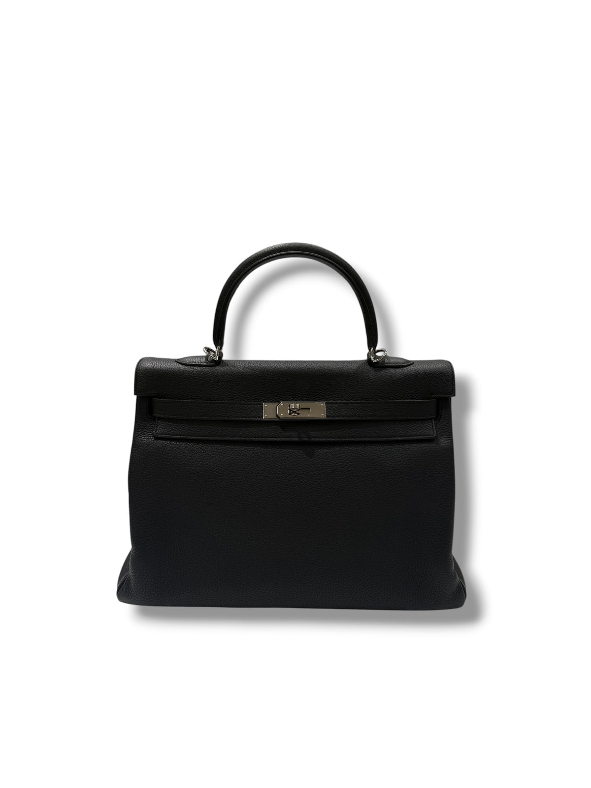Hermès - Sac Kelly 35 Togo retourné noir
