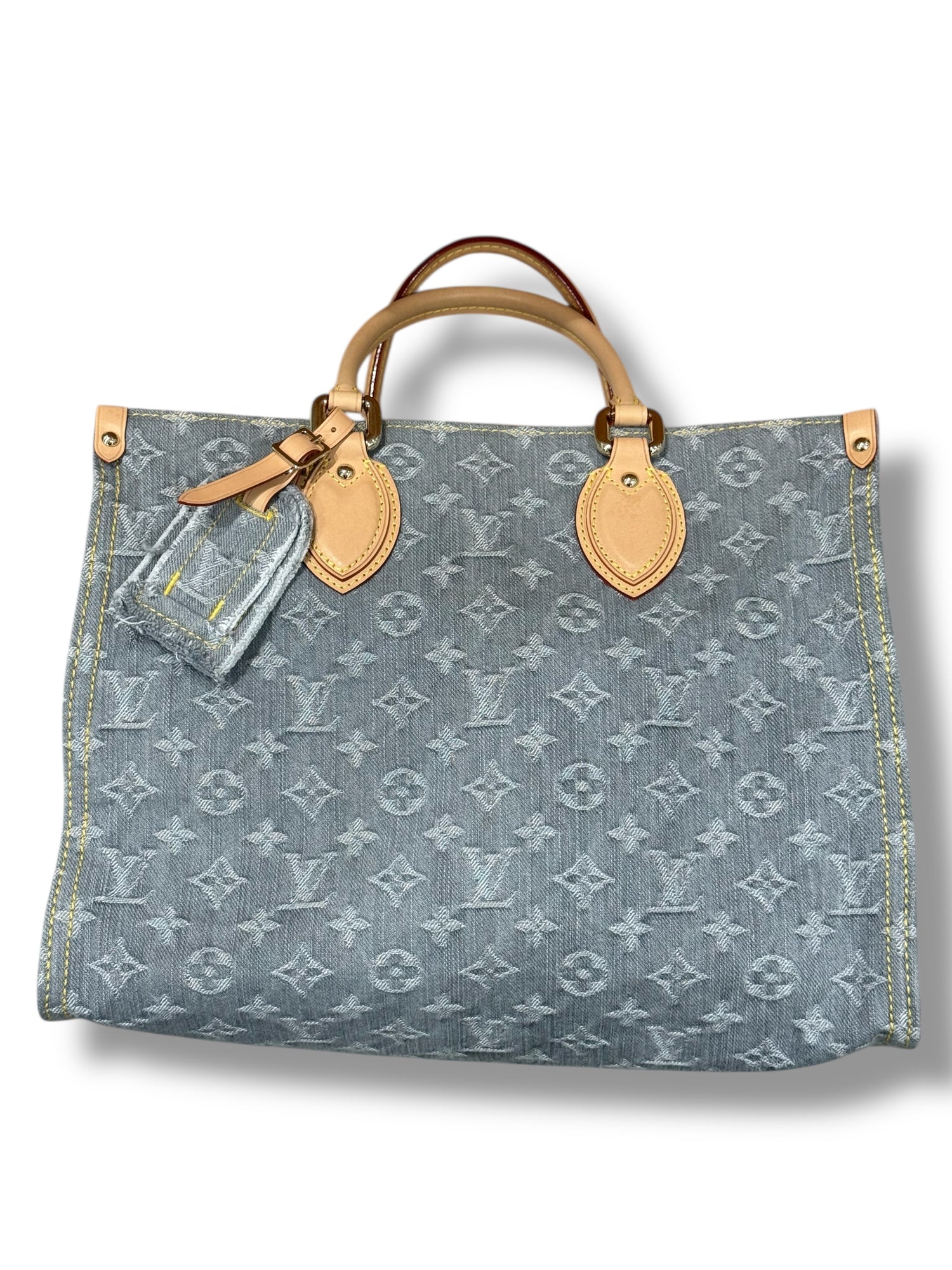 Louis Vuitton - Sac on-the-go denim gris