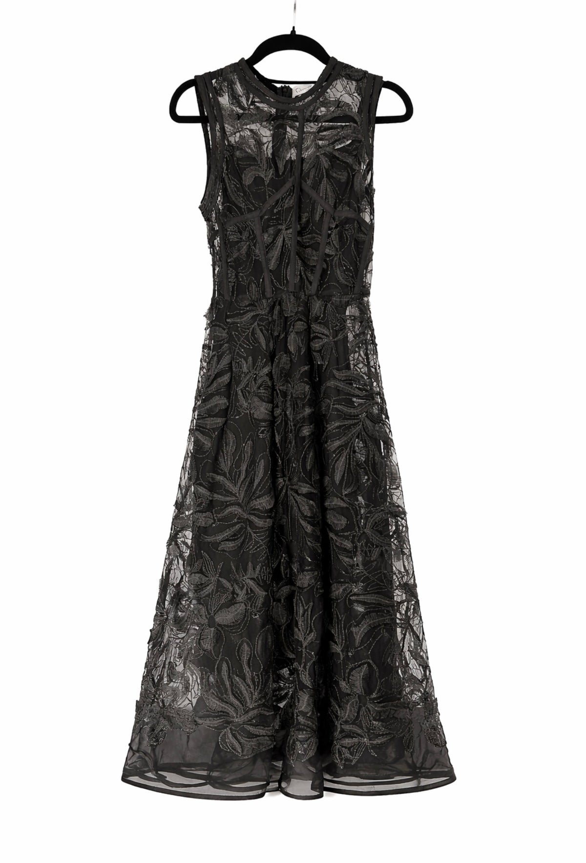 Christian Dior - Abito da sera in tulle ricamato nero