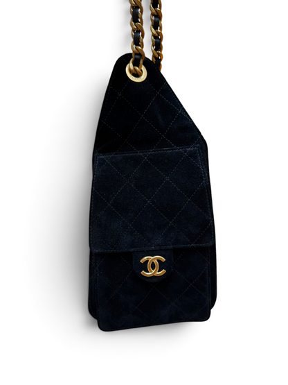 Chanel - Sac 25 MM Suède noir