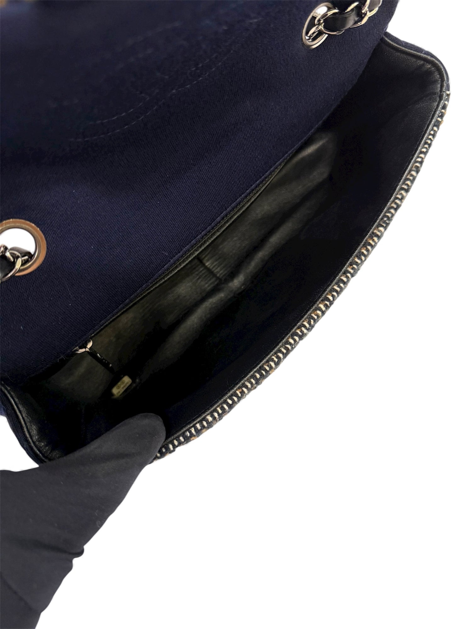 Chanel - Sac en jersey et tweed 25cm
