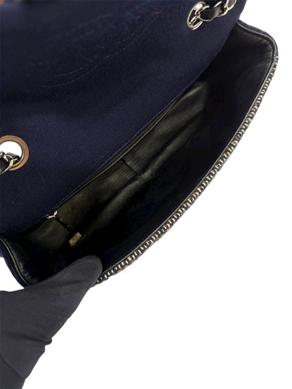 Chanel - Sac en jersey et tweed 25cm