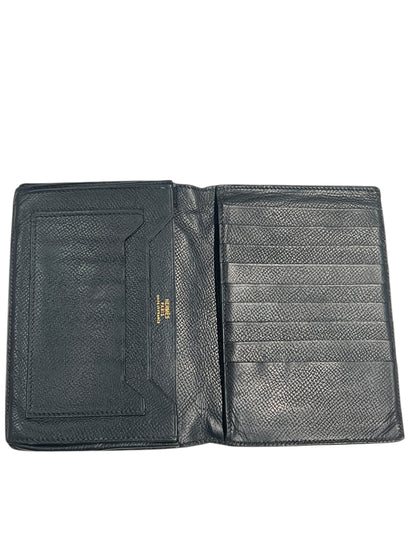 Hermès - portefeuille cuir epsom bleu navy