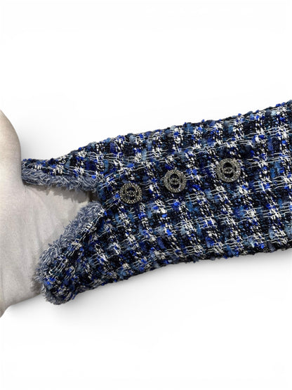 Chanel - Veste en tweed à carreaux t.36
