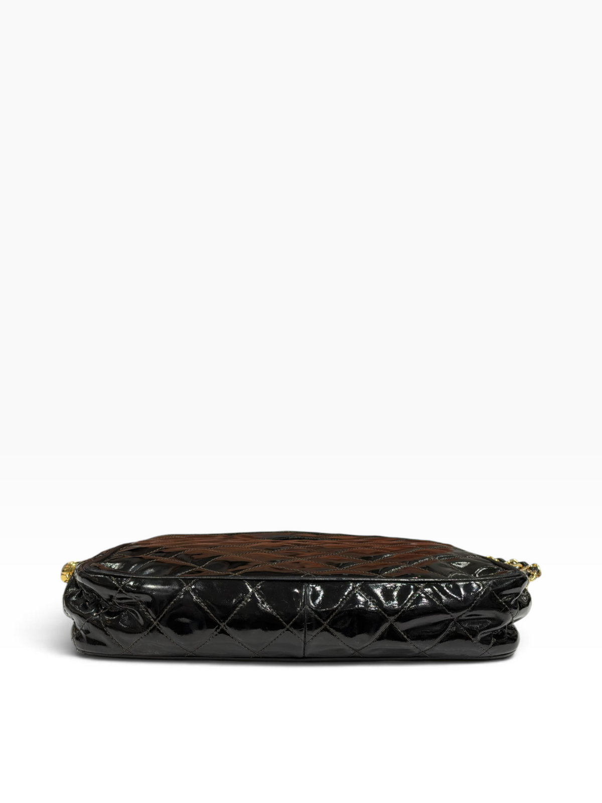 Chanel - sac cuir vernis noir vintage