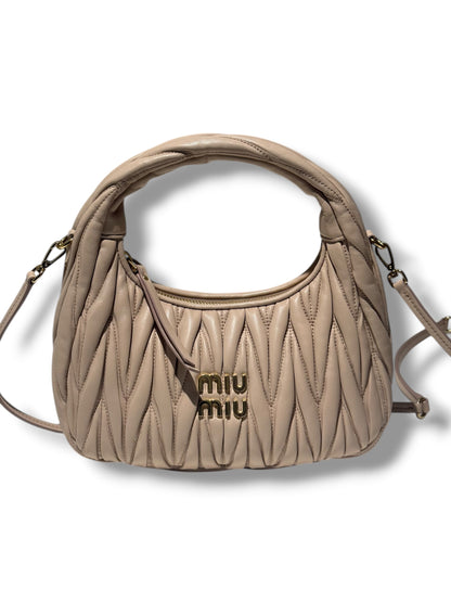 Miu Miu - Sac Wander nude nappa matelassé