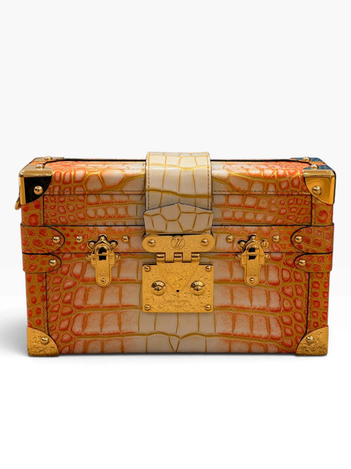 Louis Vuitton - Sac mini malle Trunk alligator