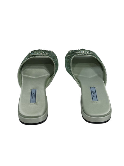 Prada - Sandales cristal vert d’eau T38,5
