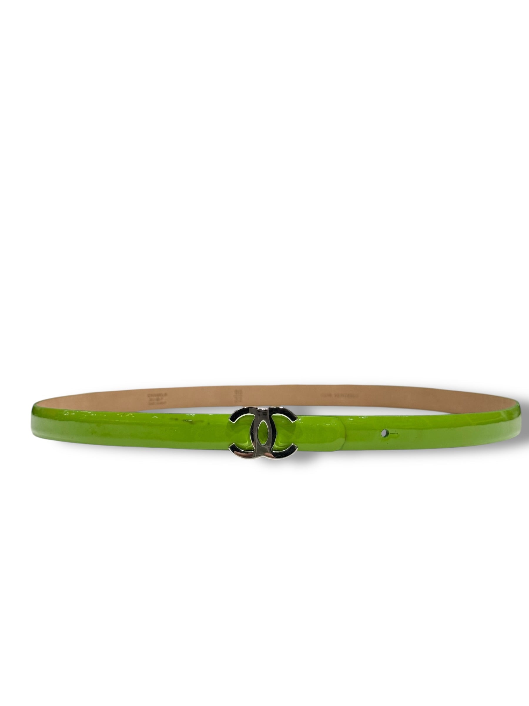 Chanel - Ceinture fine Verte T80