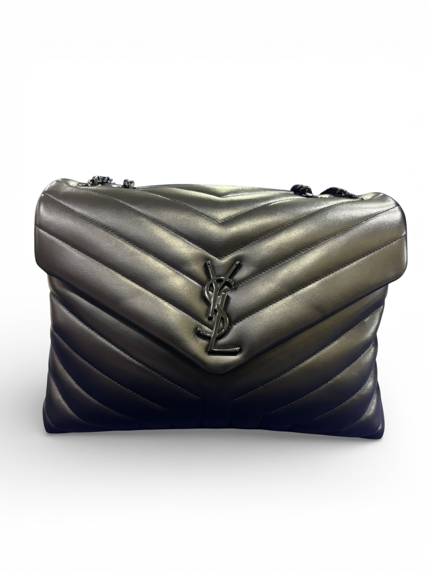 Saint Laurent - Sac Loulou MM Matelassé Chevron | Les Folies d’Eugénie