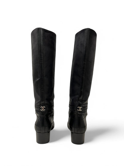 Chanel -Stiefel mit Steppnähten T36.5