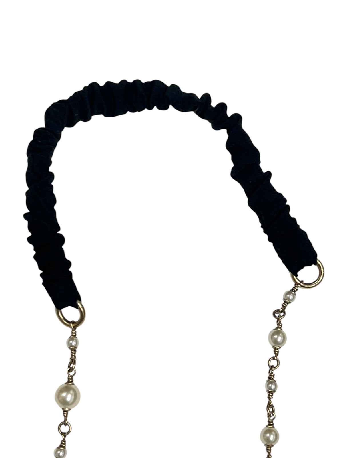 Chanel - bijou de tête champagne et perles