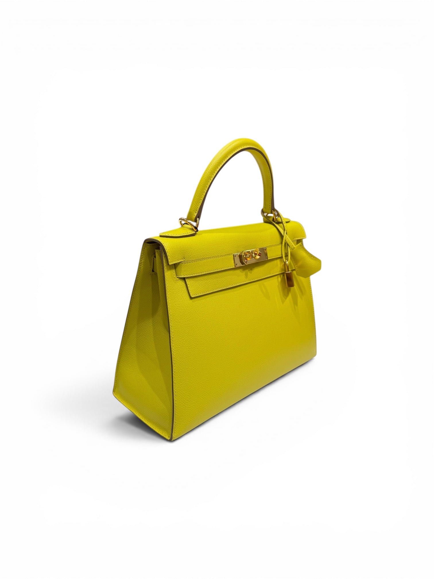 Hermès - Kelly 32 Epsom Sellier Jaune lime