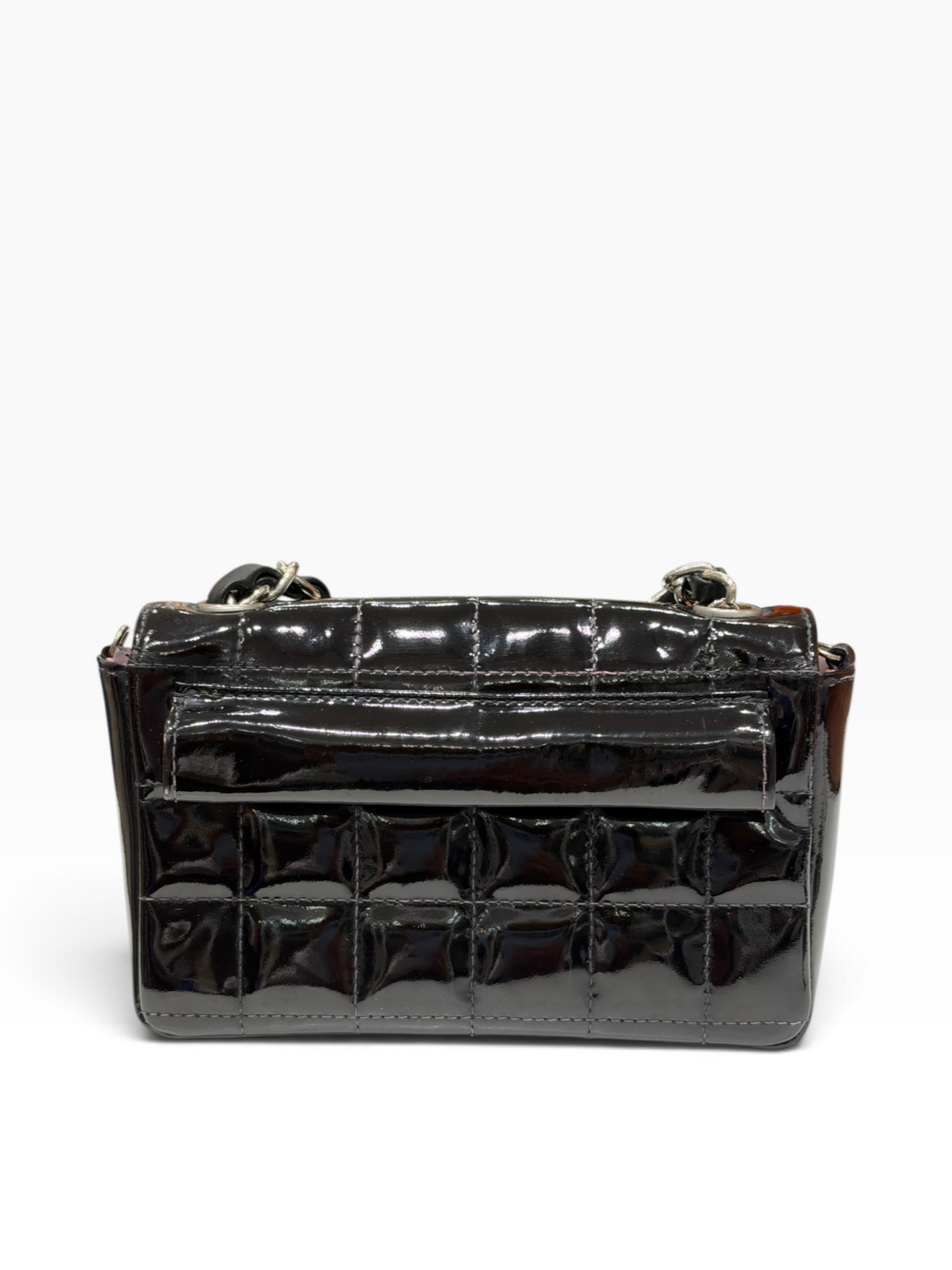 Chanel - mini sac classique cuir vernis noir