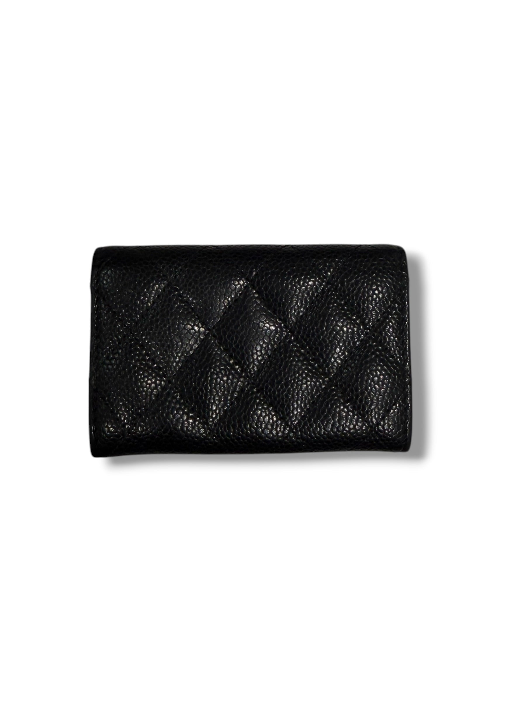 Chanel - Mini portefeuille à rabat noir
