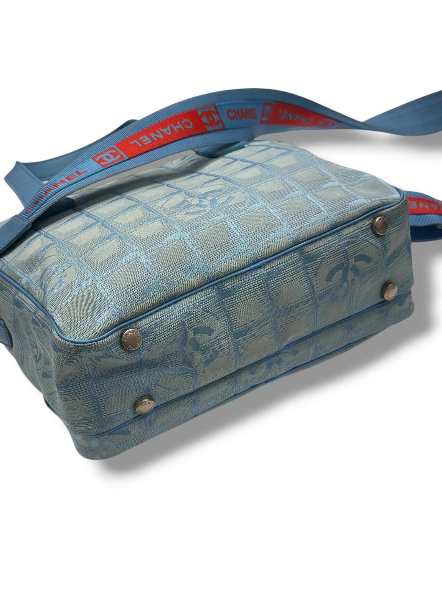 Chanel - Sac Toile bowling bleu