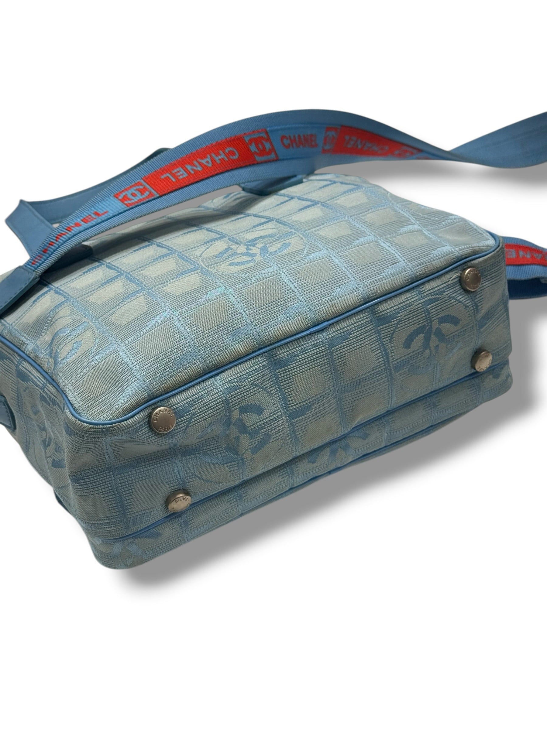 Chanel - Sac Toile bowling bleu