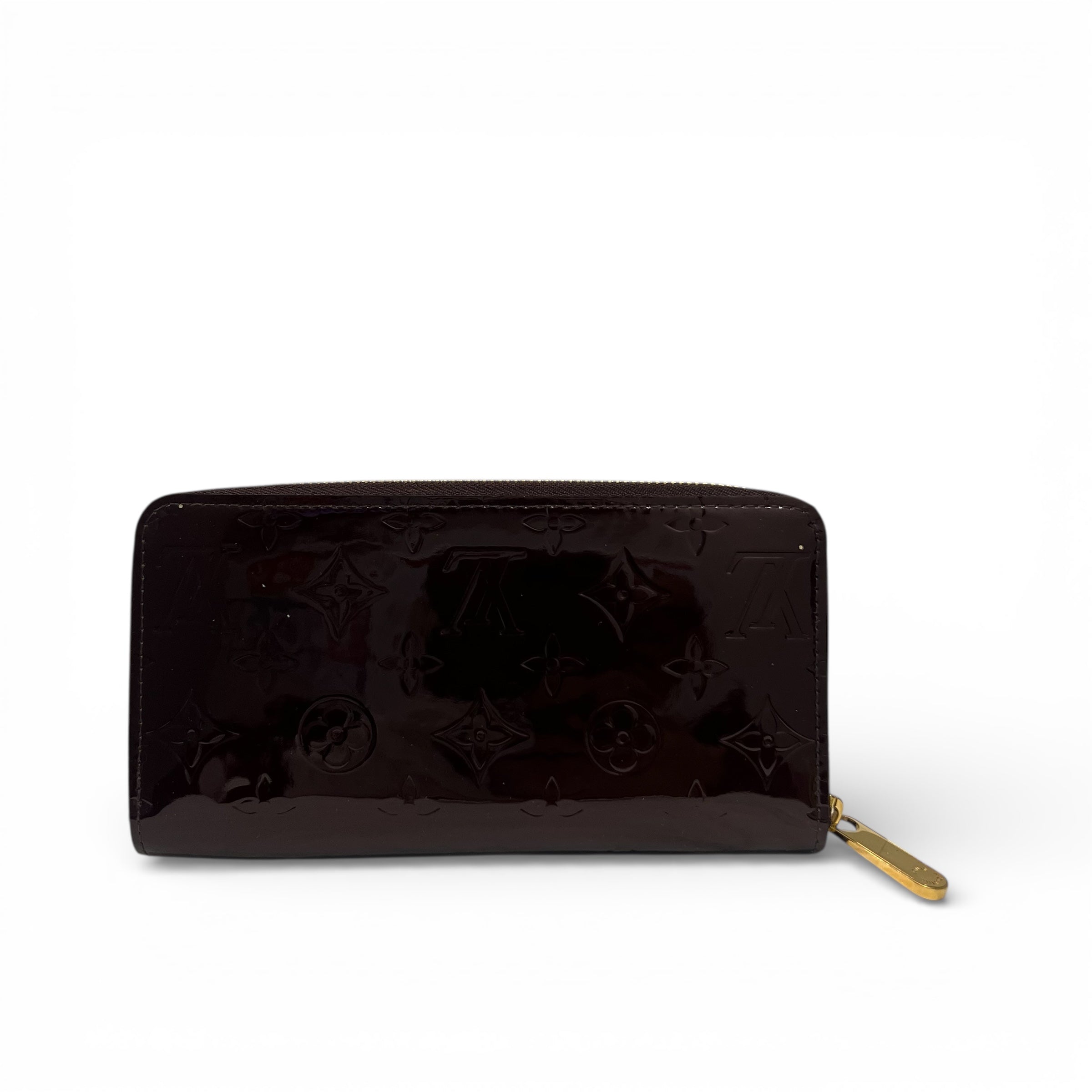 Louis Vuitton - Portefeuille en cuir vernis amarante