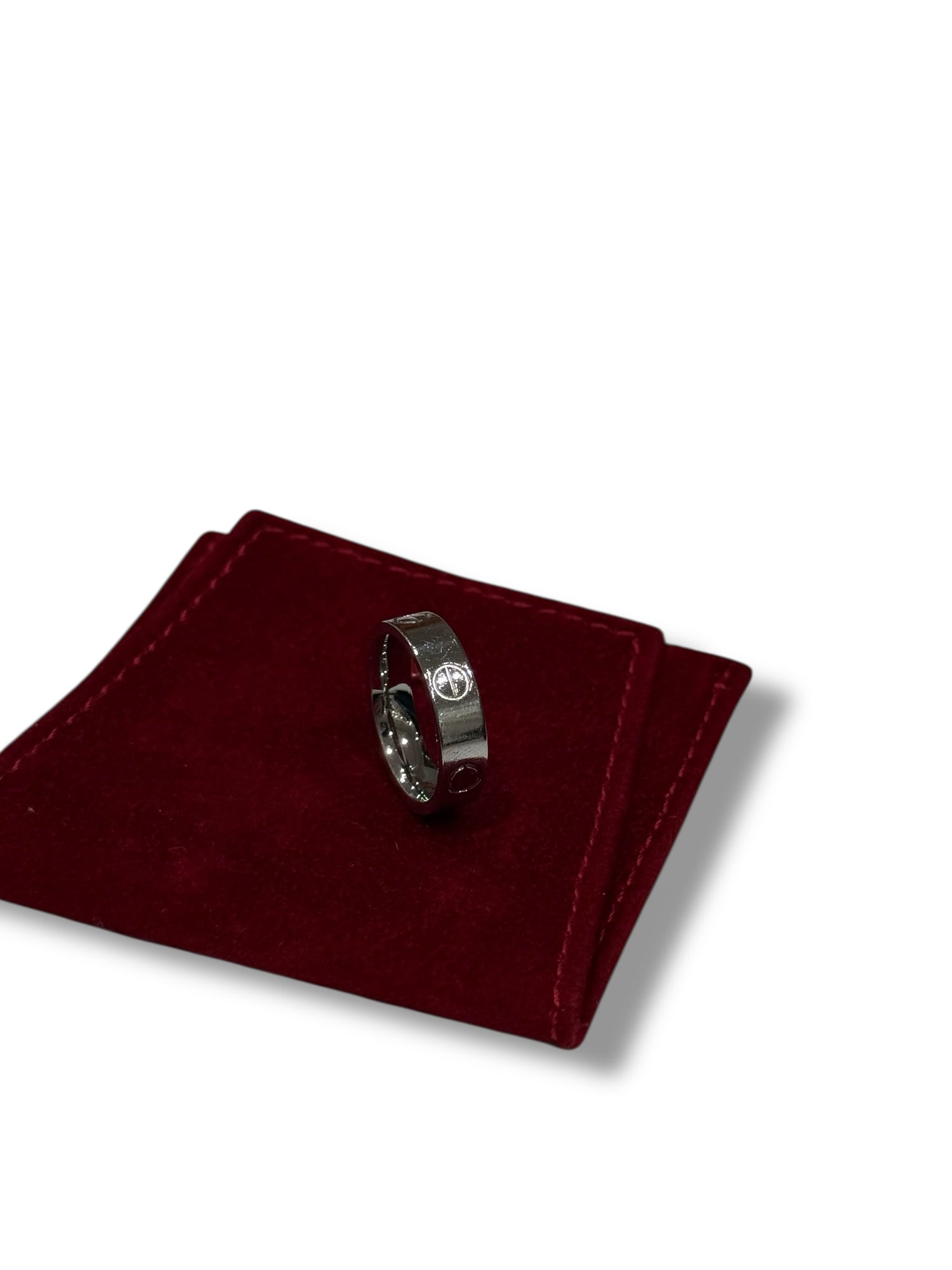 Cartier - bague LOVE pm or gris T53