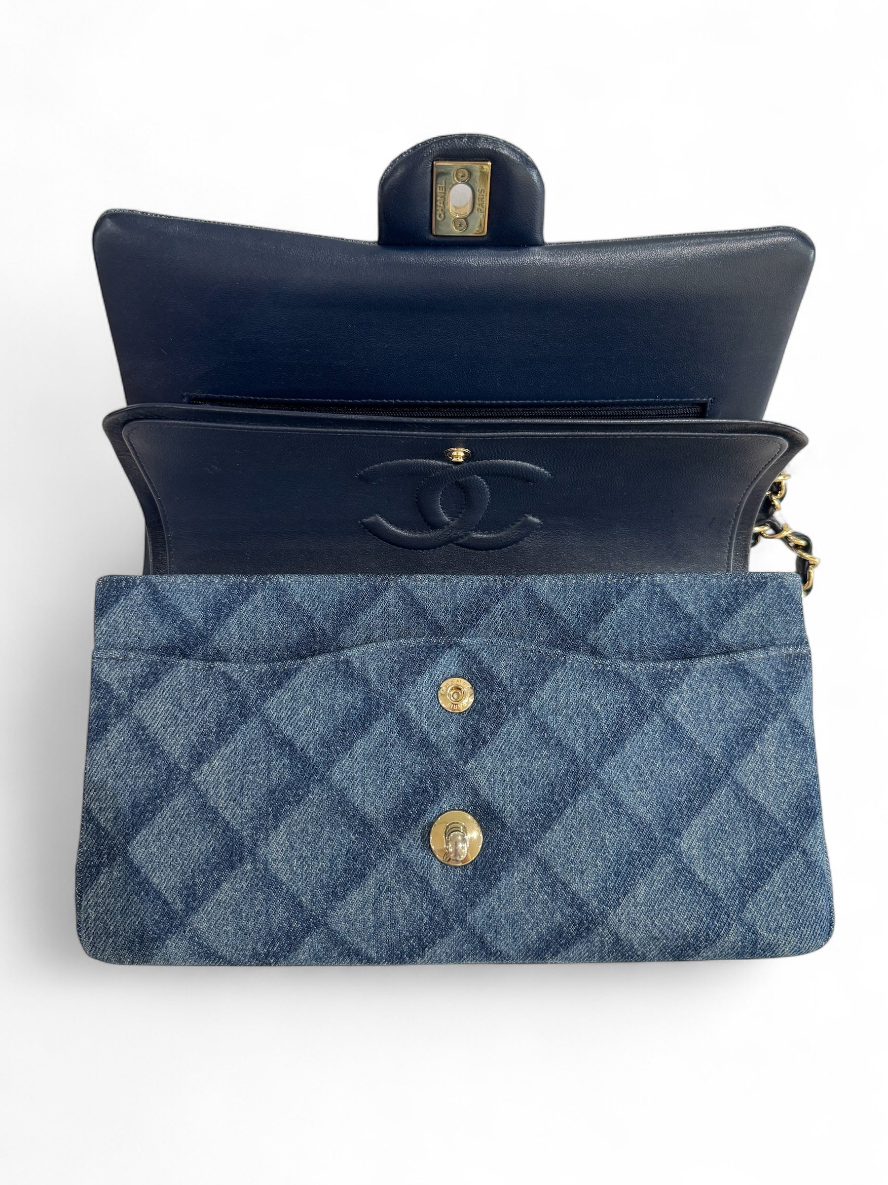 Chanel - Sac classique 25cm double flap denim