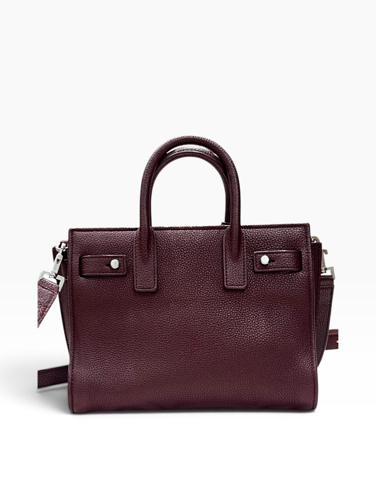Saint Laurent - sac de jour nano souple cuir bordeaux