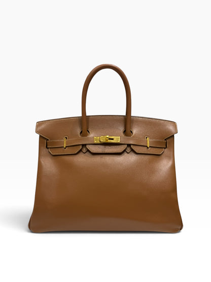 Hermès - Birkin 35 vintage Courchevel leather, natural, GHW
