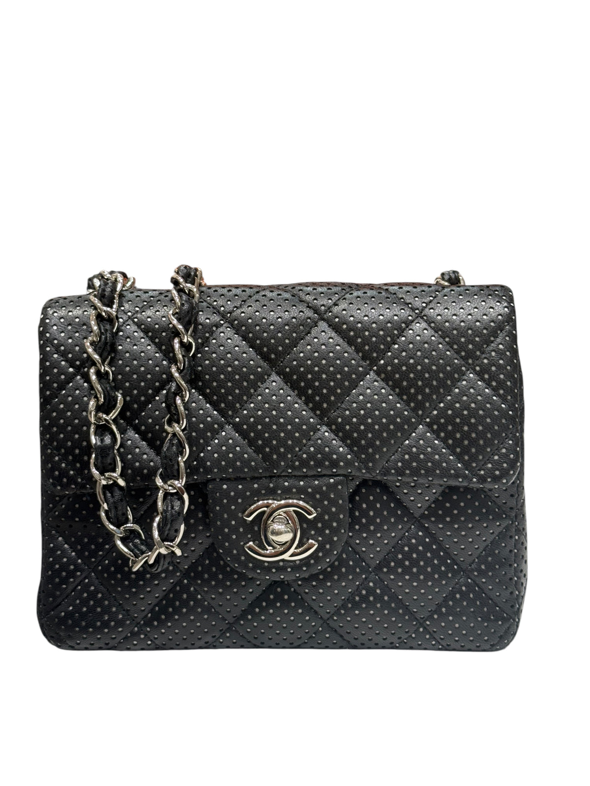 Chanel - Sac classique mini square perforé