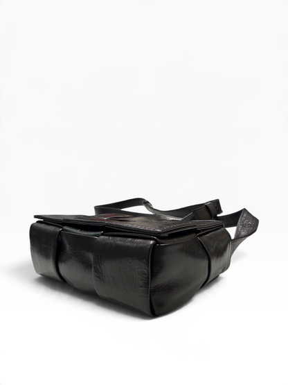 Bottega Veneta - Sac cassette mini cuir noir