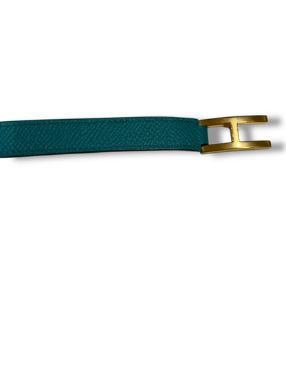 Hermès - Bracelet double tour Drag bleu GHW